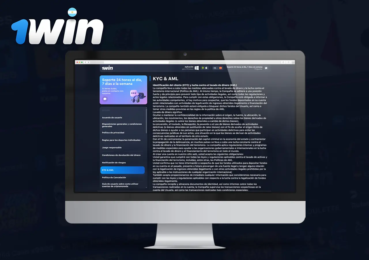 Su guía sobre KYC y AML 1Win