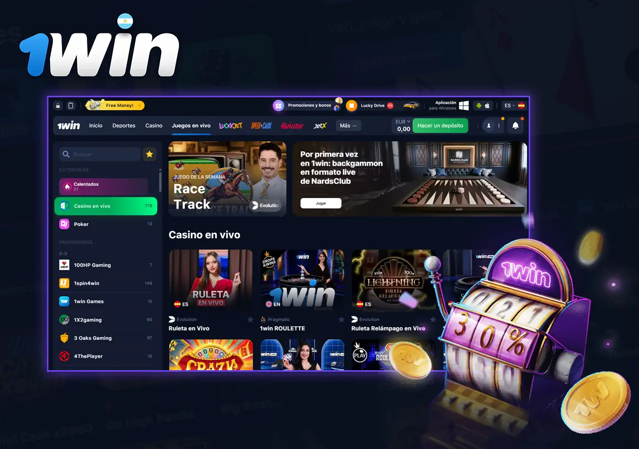 Acerca de los juegos de Live Casino de 1win