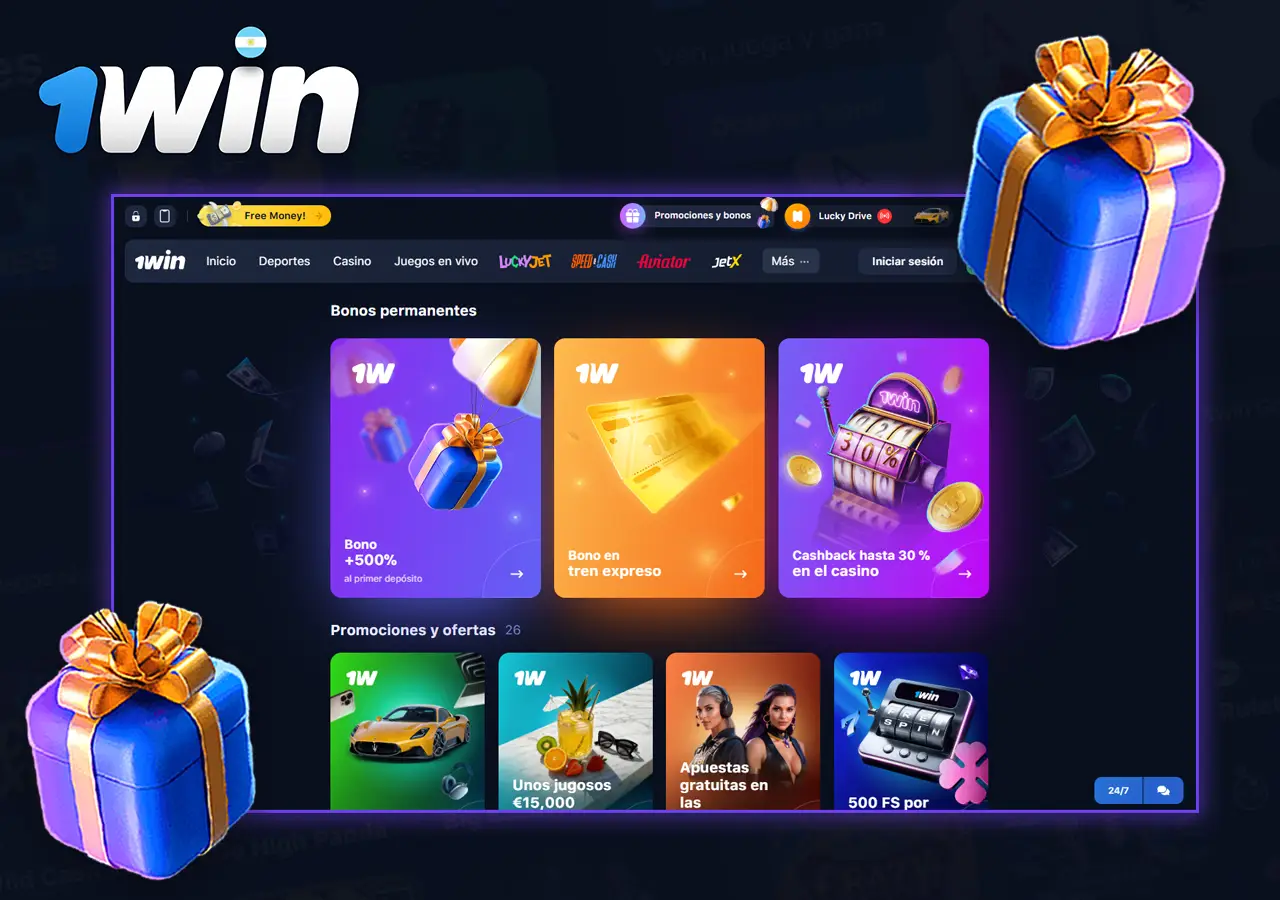 Información sobre las bonificaciones y promociones de 1Win