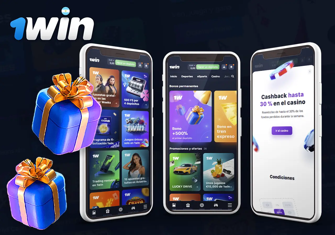 Información sobre promociones y bonificaciones en la aplicación 1Win